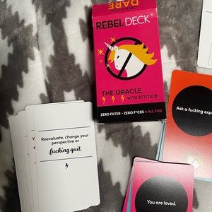 Rebel Deck, Oracle with an attitude. With swear words on cards. Super fun!